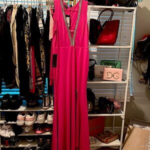 Bebe pink gown,